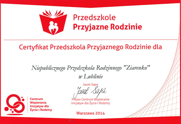 Przedszkole Przyjazne Rodzinie